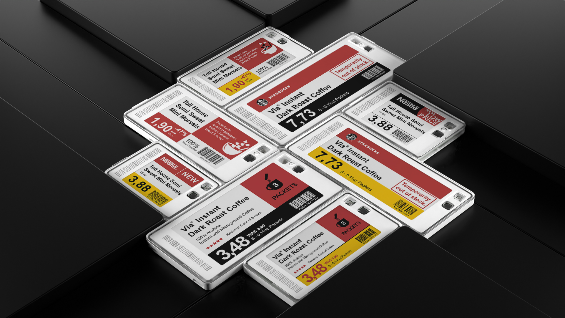 Pricer ESLs in a live shelf network